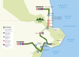 Mapa Bicitranscat - Pirinexus Litoral